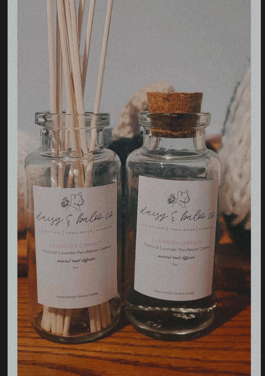 Reed Diffuser- Cashmere & Currants 5oz