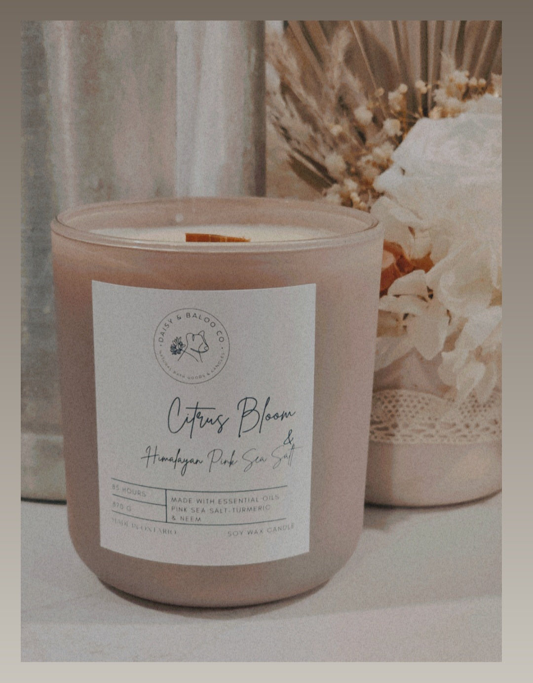 Citrus Bloom & Himalayan pink sea salt- 14oz candle