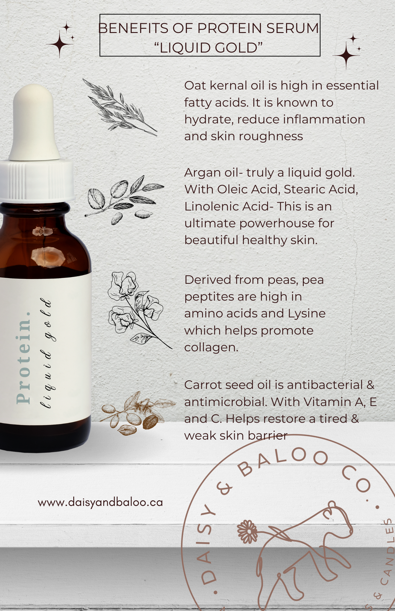 Protein- liquid gold serum spf