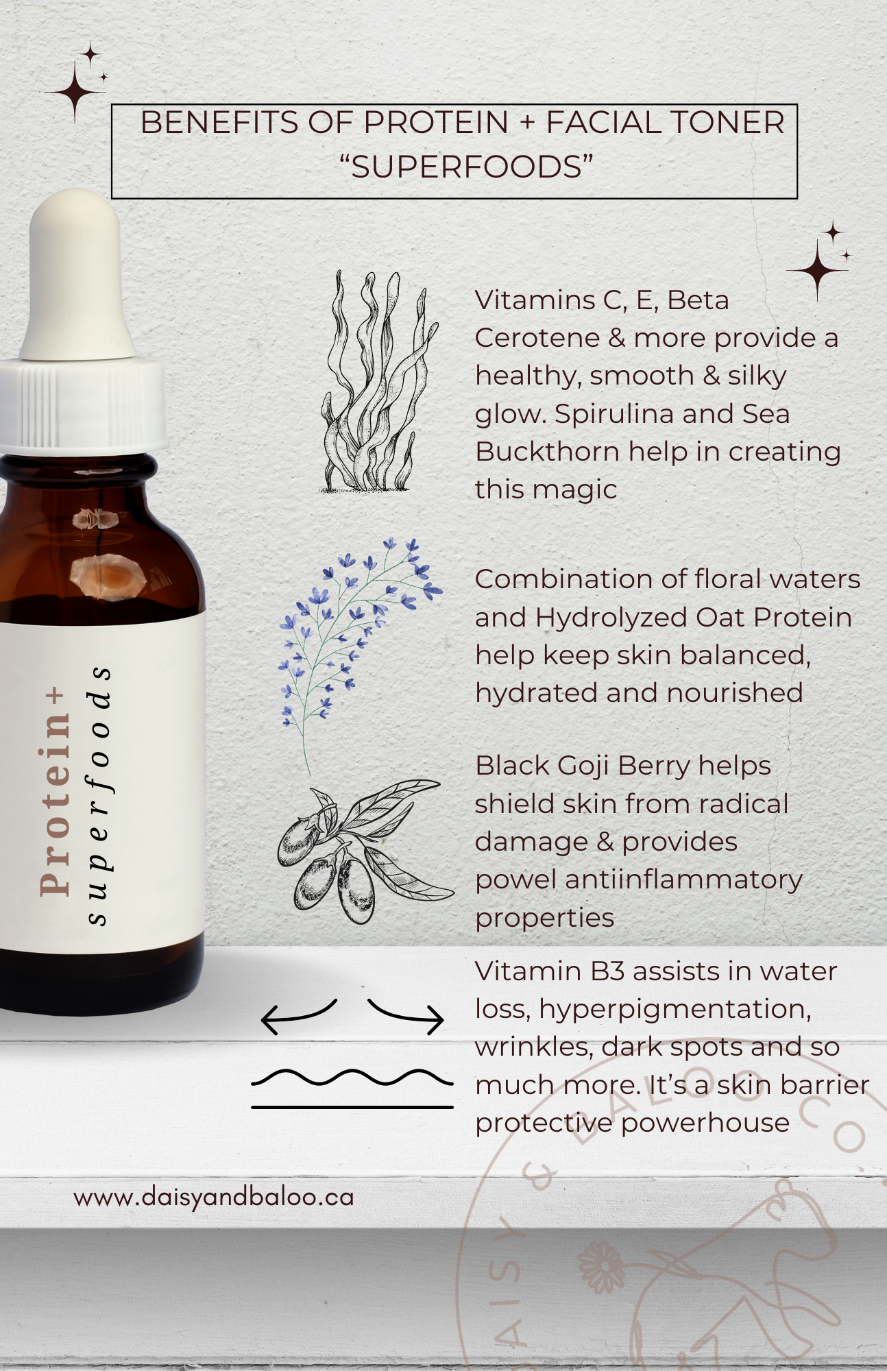 Protein+ superfoods ( premium facial toner)