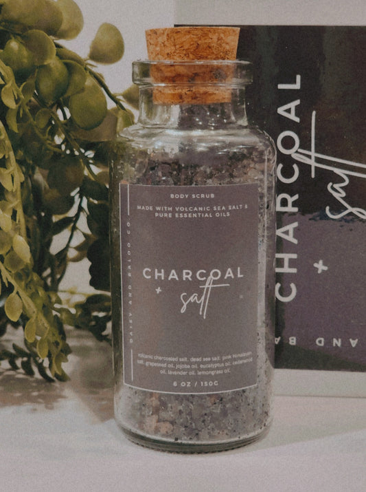 Charcoal + Salt Body Scrub (6oz)
